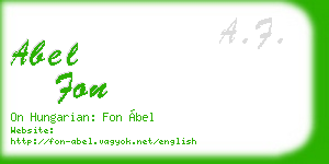 abel fon business card